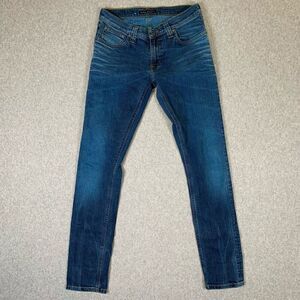 nudie jeans co mens 29x34 tight long john electric blue